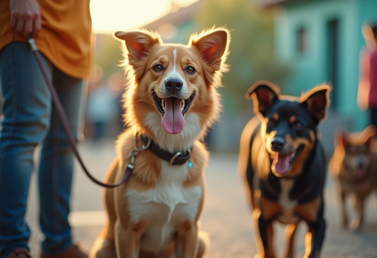 Adoption event at a multi-species center